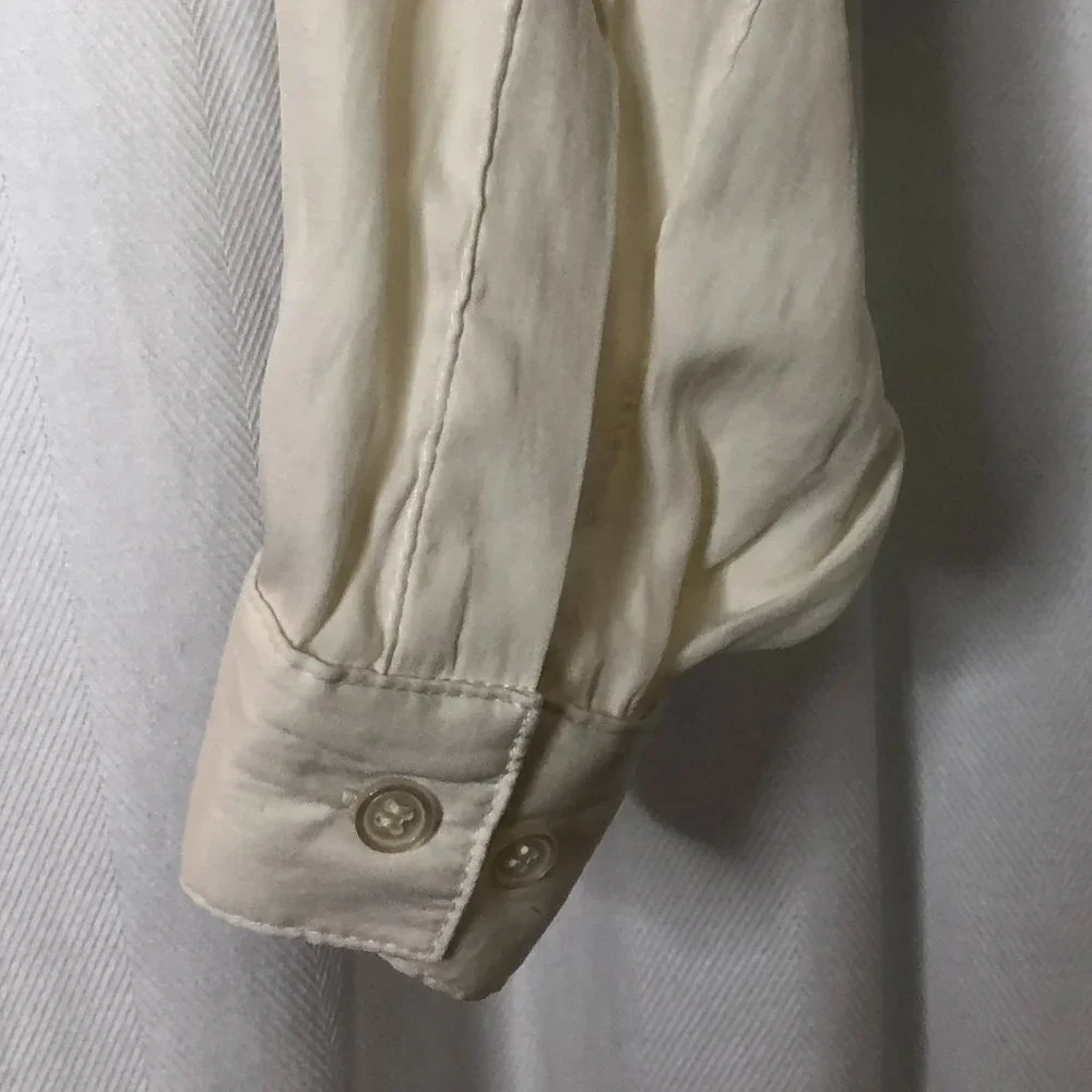 Topshop Cream Button-Up Blouse - Picture 5 of 16